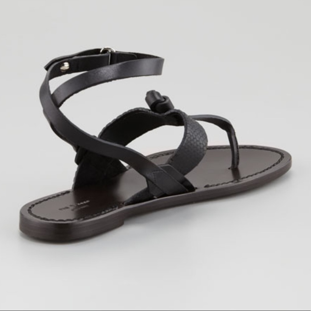 RAG & BONE black Sigrid ankle wrap Sandal , 37